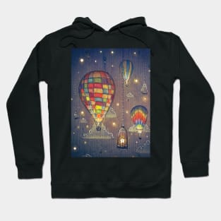 Baloon Sky Stars Fishing Hoodie